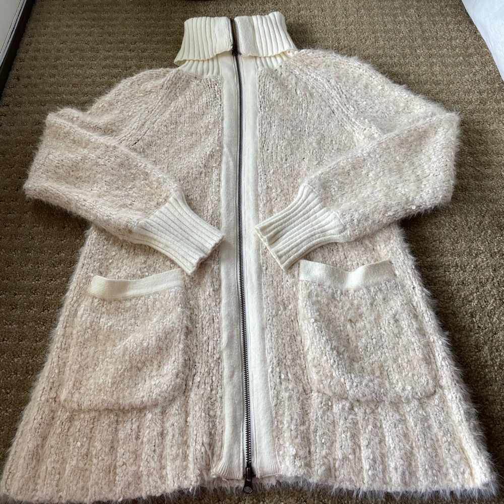 Anthropologie fuzzy cardigan
